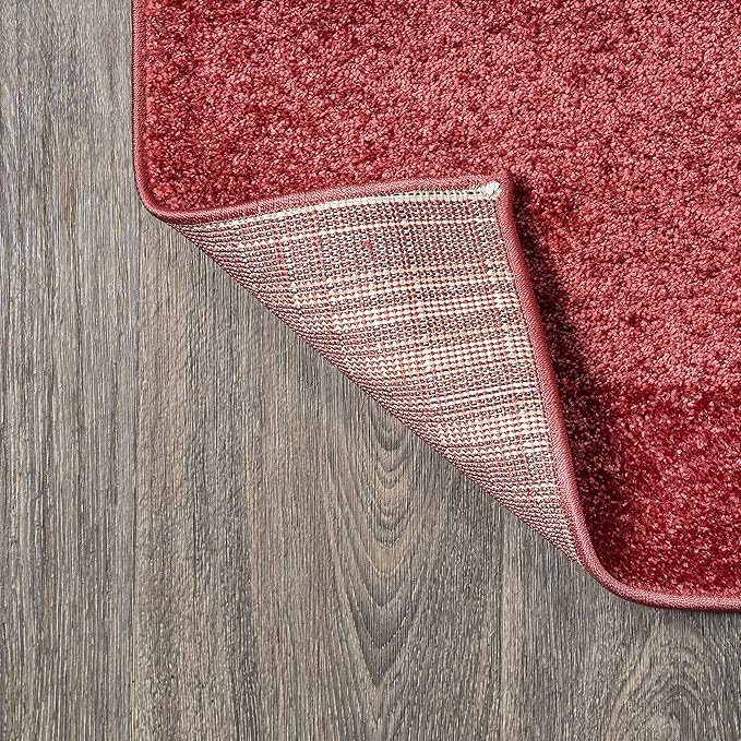 JONATHAN Y Haze Solid Low-Pile Red Indoor Area Rug 3x5, Coastal,Bohemian,Minimalist,Classic, Easy-Cleaning for Living Room,Bedroom,Kitchen,Pet Friendly,Non-Shedding (SEU100E-3)
