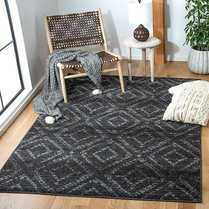 SAFAVIEH Adirondack Collection Accent Rug - 4' x 6', Dark Grey & Grey, Modern Distressed Design, Non-Shedding & Easy Care, Ideal for High Traffic Areas in Entryway, Living Room, Bedroom (ADR131F)