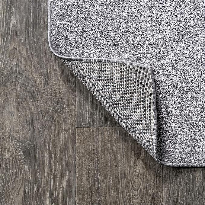 JONATHAN Y Haze Solid Low-Pile Gray Indoor Area Rug 6x9, Coastal,Bohemian,Minimalist,Classic, Easy-Cleaning for Living Room,Bedroom,Kitchen,Pet Friendly,Non-Shedding (SEU100A-6)