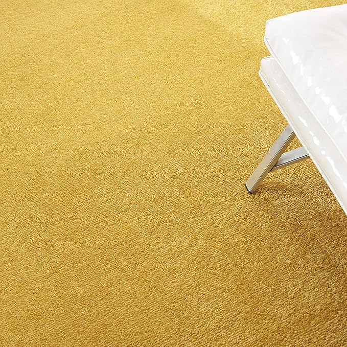 Nourison Home Nourison Essentials Yellow 8' x Round Area Rug - Easy Clean, Non Shedding, Bed Room, Living Room, Dining Room, Kitchen (8' x Round)