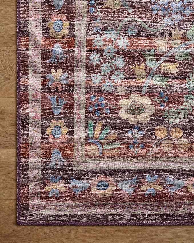 Loloi Rifle Paper Co. Maison Collection MAO-06 Red 8'-4" x 11'-6", .19" Pile Height, Area Rug