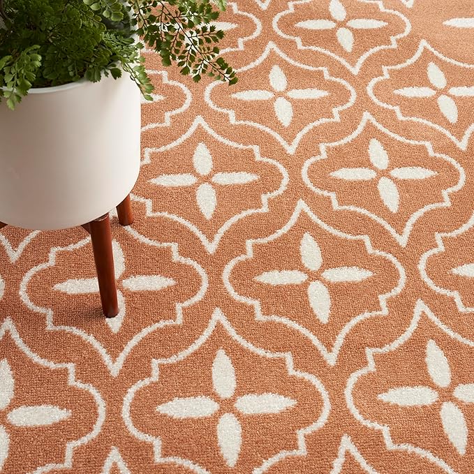 Nourison Home Nourison Essentials Copper 8' x 10' Area Rug - Easy Clean, Non Shedding, Bed Room, Living Room, Dining Room, Kitchen (8' x 10')