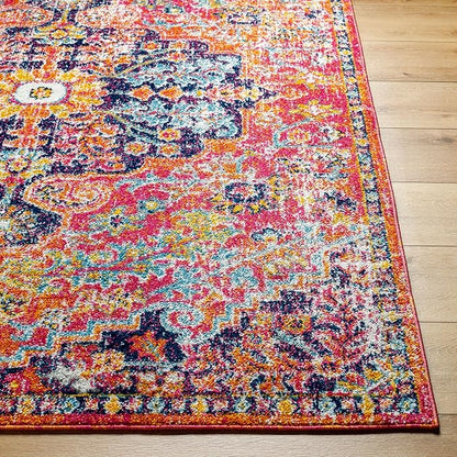 Livabliss Odelia Vintage Bohemian Area Rug,7'10" x 10'3",Pink/Orange