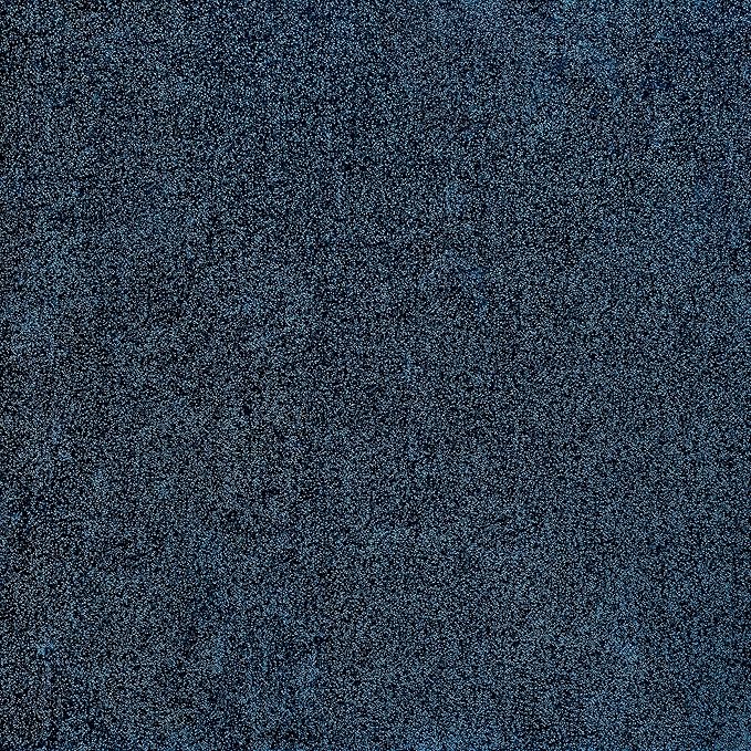 Eyely UES100C-6SQ Supersoft Haze Solid Low-Pile Indoor Area Rug, Coastal, Bohemian, Minimalist, Classic, Casual for Bedroom,Kitchen,Living Room,Non Shedding,Easy-Washing, Blue, 6' Square