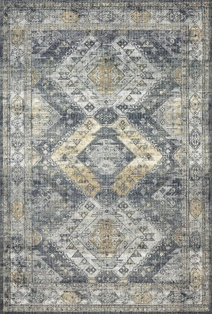 Loloi II Skye Collection SKY-09 Graphite/Silver 2'-6" x 10'-0" Runner Rug