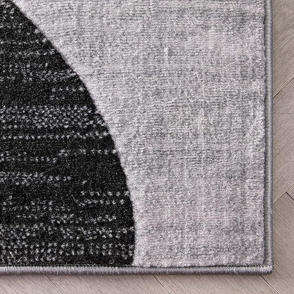 Well Woven Dulcet Bingo Grey Modern Geometric 5'3" x 7'3" Area Rug