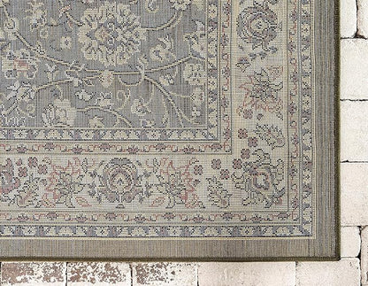 Unique Loom Sialk Hill Collection Area Rug - Washington (6' 1" x 9' Rectangle Green/Hunter Green)