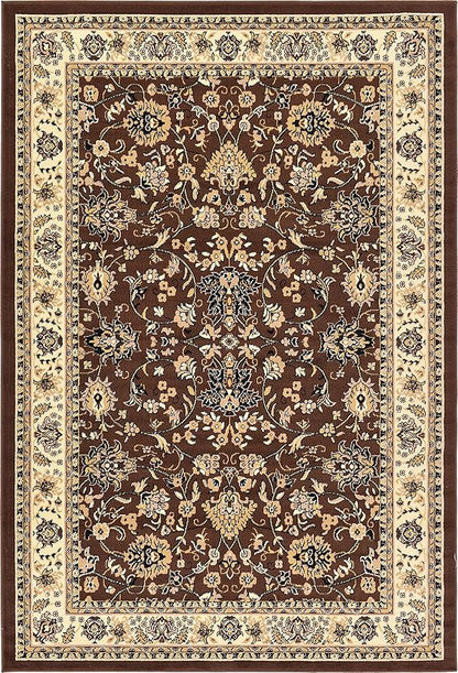 Unique Loom Sialk Hill Collection Area Rug - Washington (6' 1" x 9' Rectangle Brown/Black)
