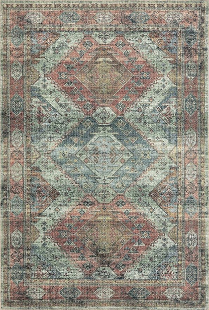Loloi Skye Collection SKY-06 Apricot/Mist 7' x 9' Oval Area Rug