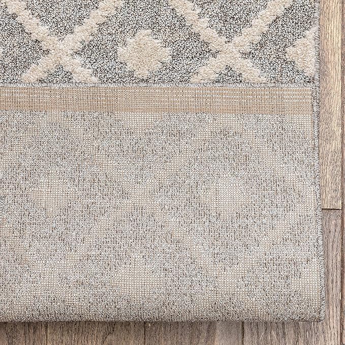 Well Woven Custom Size Hallway Stair Runner - Choose Your Length - Ainsley Ivory Diamond Trellis Geometric Tribal - 27 Inches Wide x 16 Feet Long Runner (27" x 16' Runner) Rug