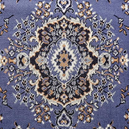 Home Dynamix Premium Sakarya Traditional Medallion Border Area Rug, Country Blue, 3'7"x5'2" Rectangle