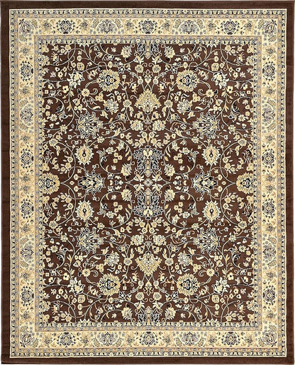 Unique Loom Sialk Hill Collection Area Rug - Washington (7' 10" x 10' Rectangle Brown/Black)