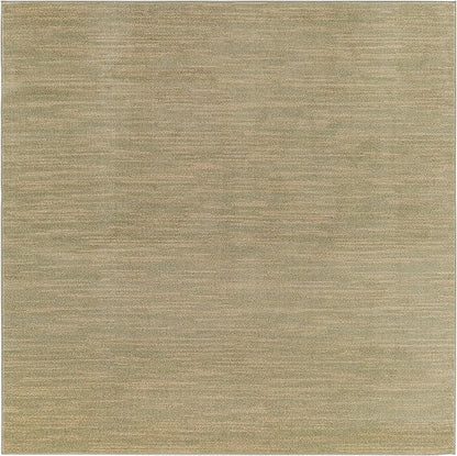 Nourison Home Nourison Essentials Green Gold 7' x Square Area Rug - Easy Clean, Non Shedding, Bed Room, Living Room, Dining Room, Kitchen (7' x Square)
